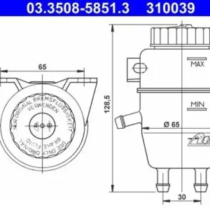 ATE Ausgleichsbehälter, Bremsflüssigkeit 03.3508-5851.3 Finale Aktion