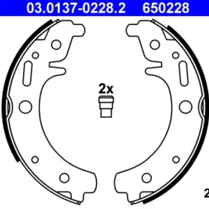 ATE Bremsbackensatz 03.0137-0228.2 Top-Preis