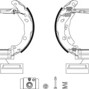 HELLA Bremsbackensatz Shoe Kit Pro 8DB 355 022-511 Preisreduziert