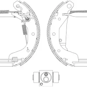 HELLA Bremsbackensatz Shoe Kit Pro 8DB 355 005-221 Preis Gesenkt