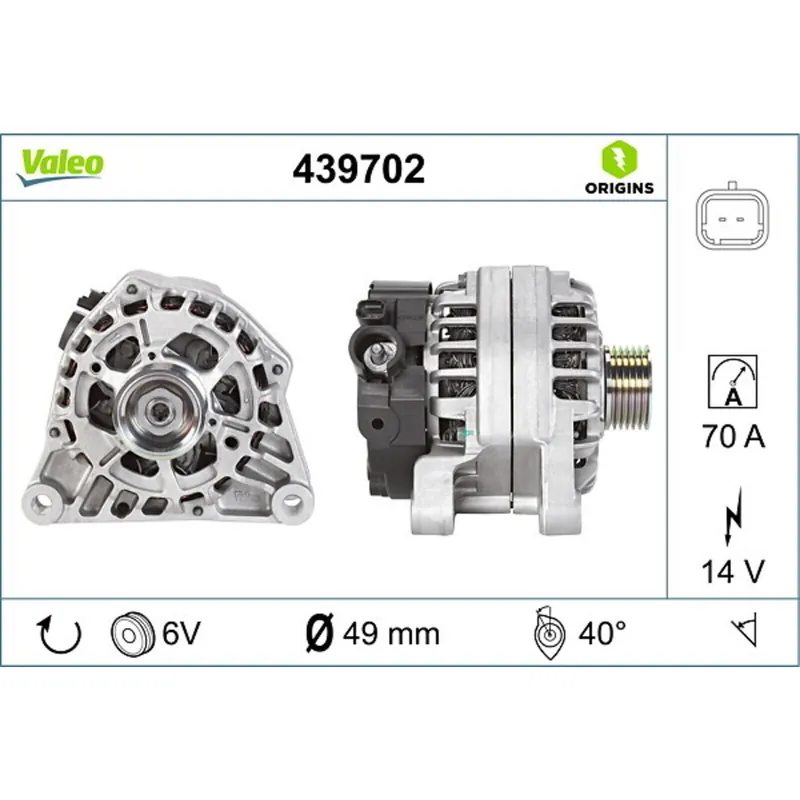 Abverkauf VALEO Generator VALEO ORIGINS - NEW O.E. TECHNOLOGIE 439702