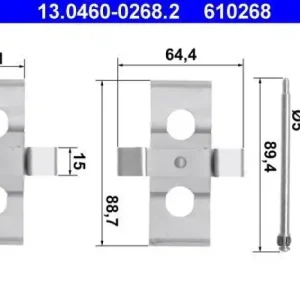 Preisreduziert ATE Zubehörsatz, Scheibenbremsbelag 13.0460-0268.2