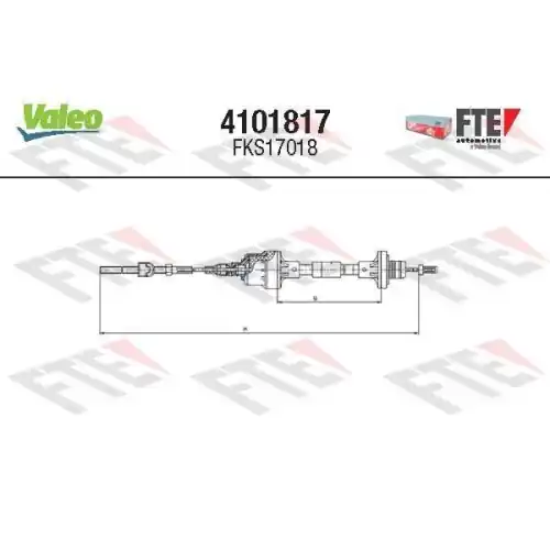 Zertifiziert VALEO Seilzug, Kupplungsbetätigung FTE CLUTCH ACTUATION 4101817