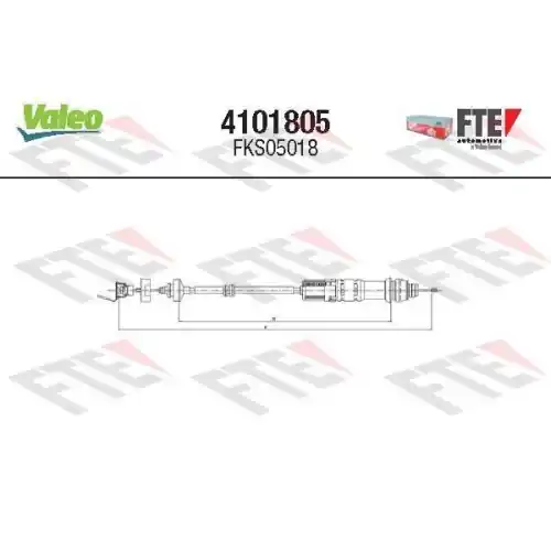 VALEO Seilzug, Kupplungsbetätigung FTE CLUTCH ACTUATION 4101805 Nur Für Kurze Zeit