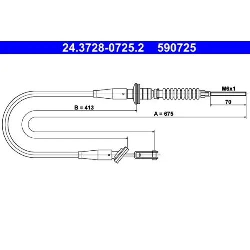 ATE Seilzug, Kupplungsbetätigung 24.3728-0725.2 Sonderangebot
