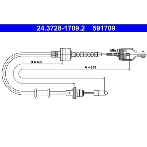 Sale ATE Seilzug, Kupplungsbetätigung 24.3728-1709.2