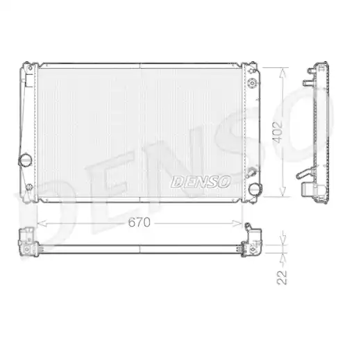 DENSO Kühler, Motorkühlung DRM50052 Kostenfreie Lieferung