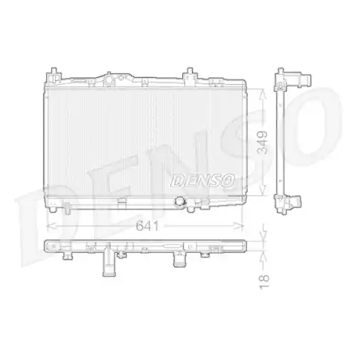 DENSO Kühler, Motorkühlung DRM50005 Markenware