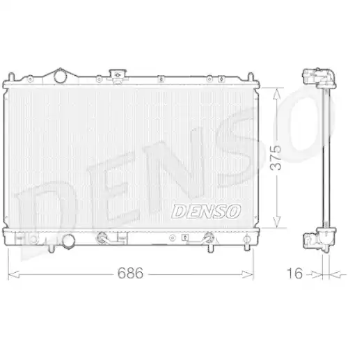 Billig DENSO Kühler, Motorkühlung DRM45021